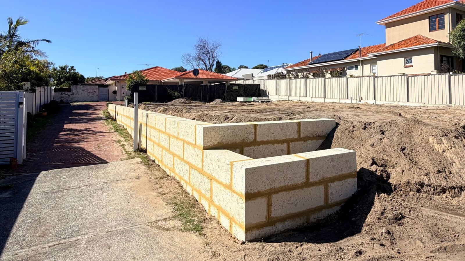 Property Retaining — limestone walls Perth