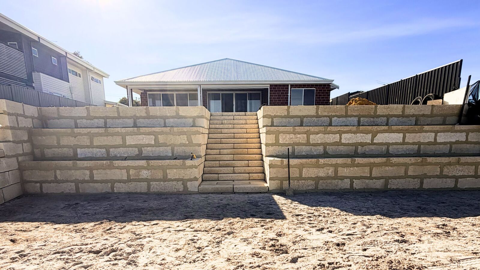 Finished terraces & stairs
